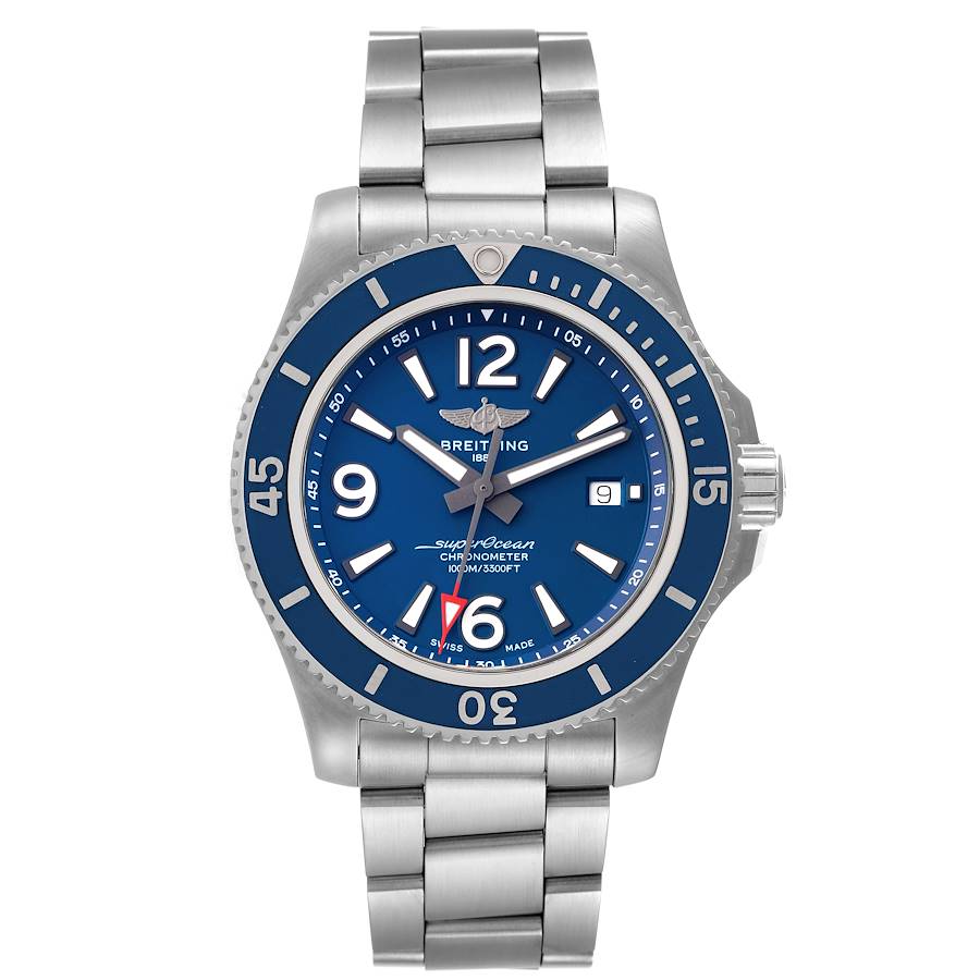 Breitling Superocean II Blue Dial Steel Mens Watch A17367