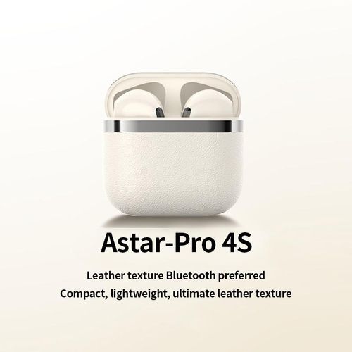 AStar Black Bluetooth earphones with 30-hour long battery life, advanced matte leather, featuring high-definition call resolution and sound effects, designed for travelers and business users