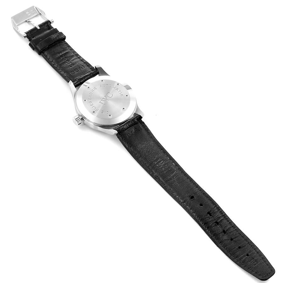 IWC Mark XV Spitfire Silver Dial Black Strap Steel Mens Watch IW325313