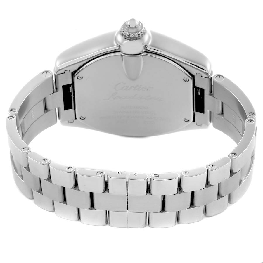 Cartier Roadster GMT Silver Dial Steel Mens Watch W62032X6