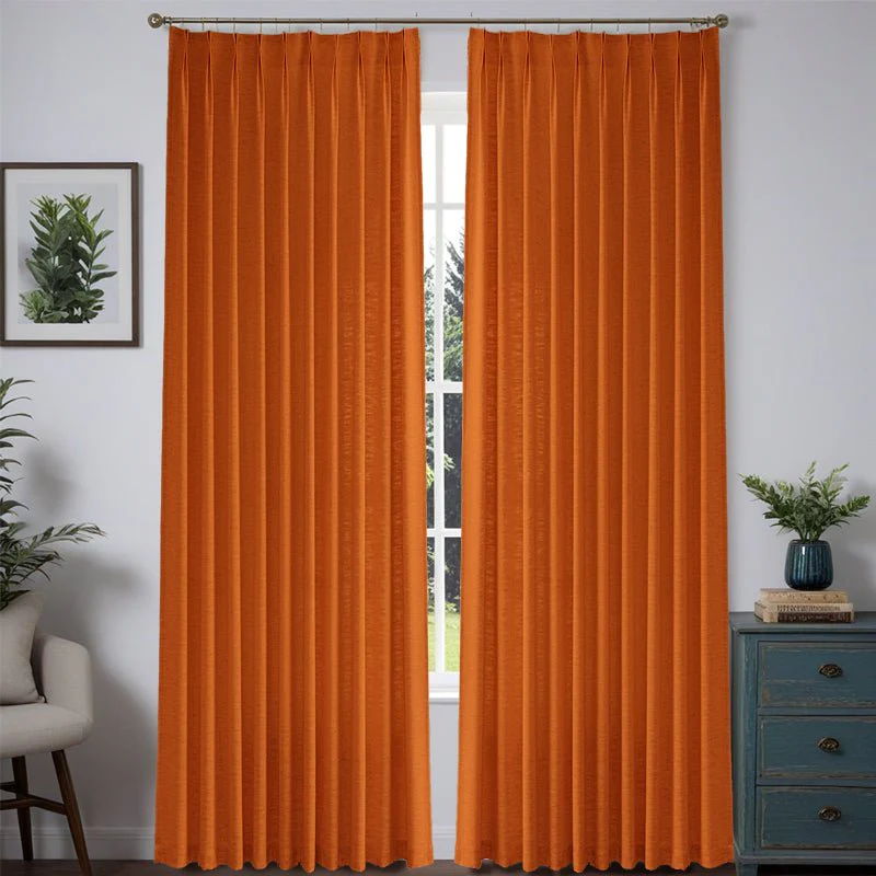 Custom Heavyweight Linen Drape Pleated - 36 Colors