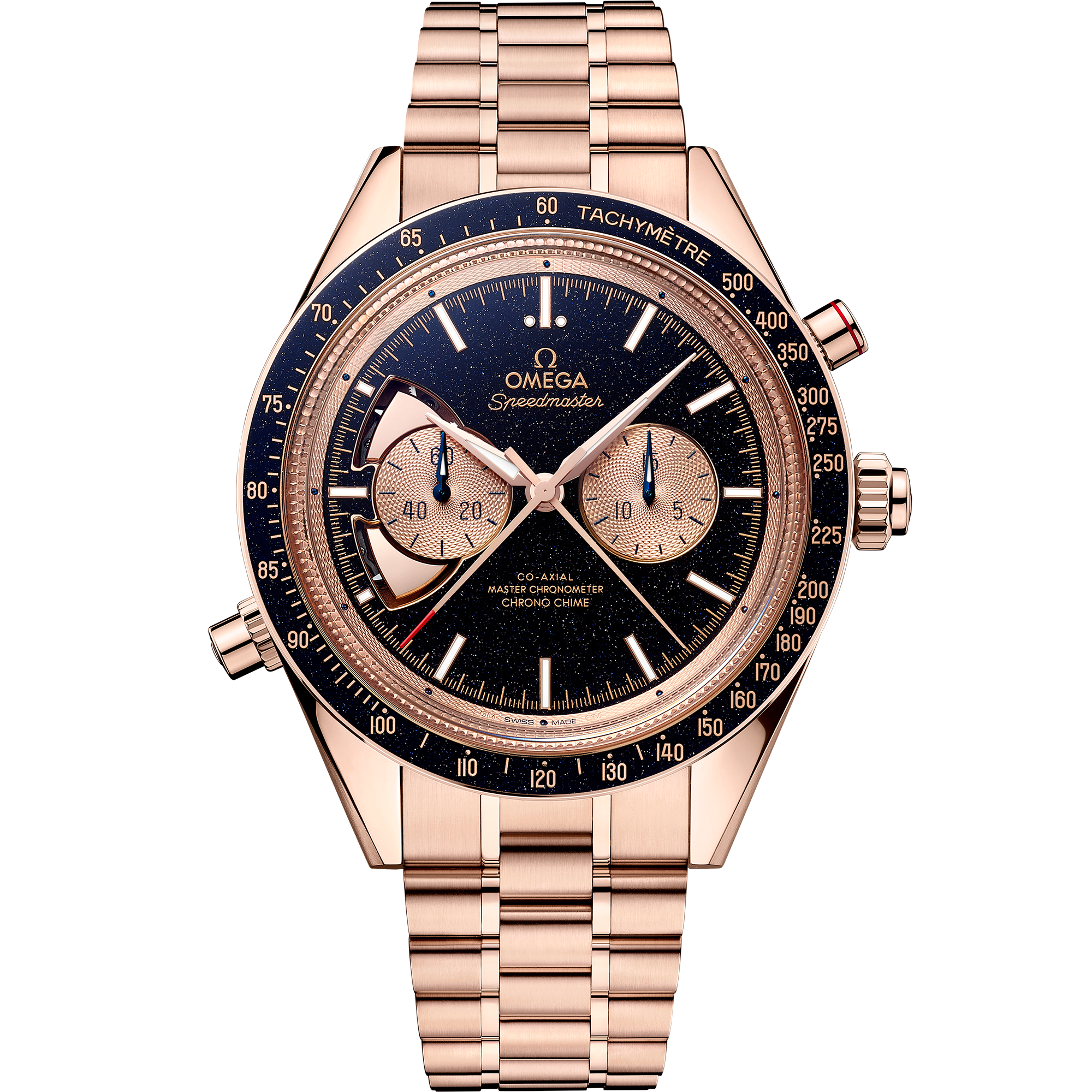 Speedmaster​ Chrono Chime 45 mm, Sedna Gold Sedna Gold 522.50.45.52.03.0 0 1