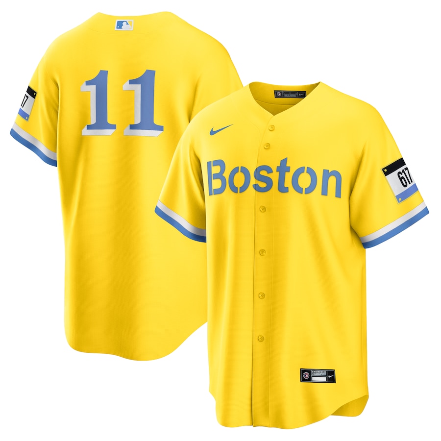 Rafael Devers Boston Red Sox City Connect Player Jersey Gold/Light Blue