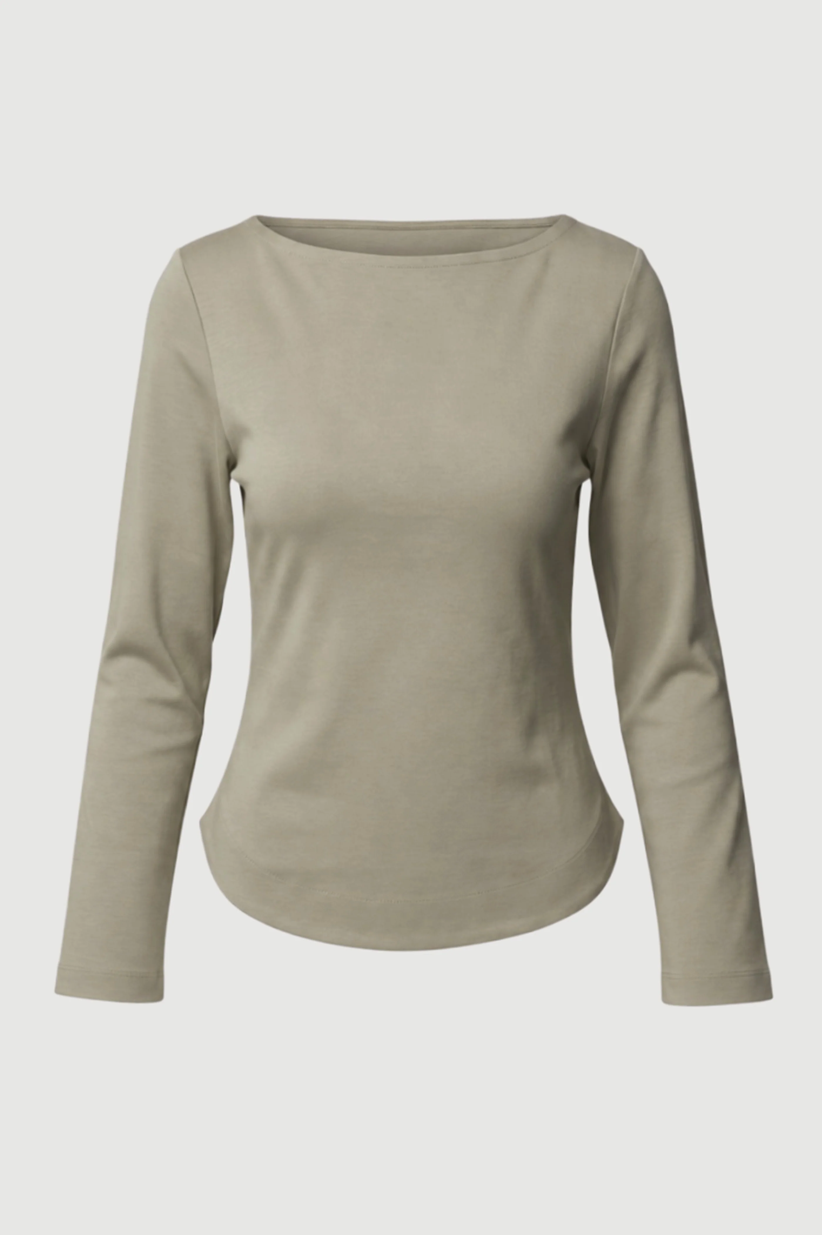 Etta Curved-Hem Boatneck Tee