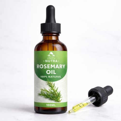 Nutragold Nutra Rosemary Oil for Hair & Beard Growth – 100% Natural Essential Oil for Thicker, Softer, Shinier Hair and Beard – Deep Conditioning & Scalp Care – 100ml