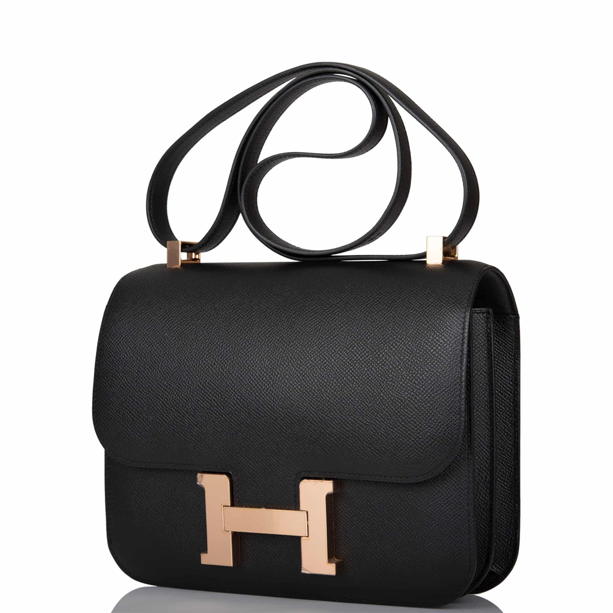 Hermes Constance 24 Togo Leather Gold Hardware Black 24Cm