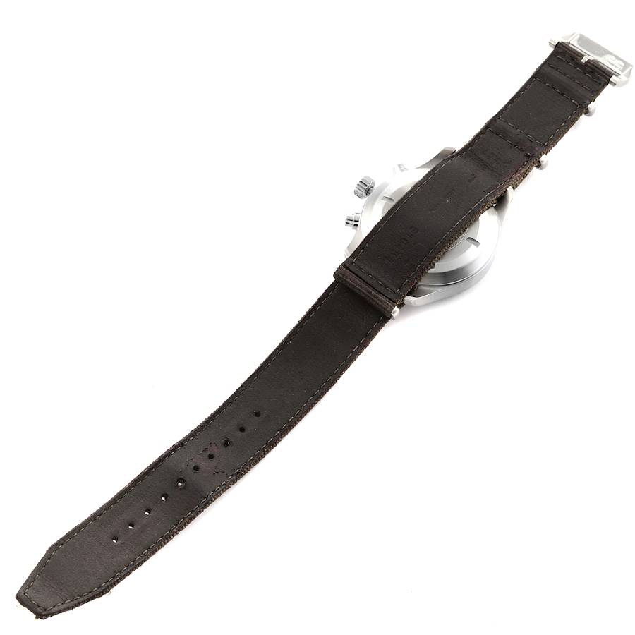 IWC Spitfire Pilot Steel Black Dial Chronograph Mens Watch IW377724