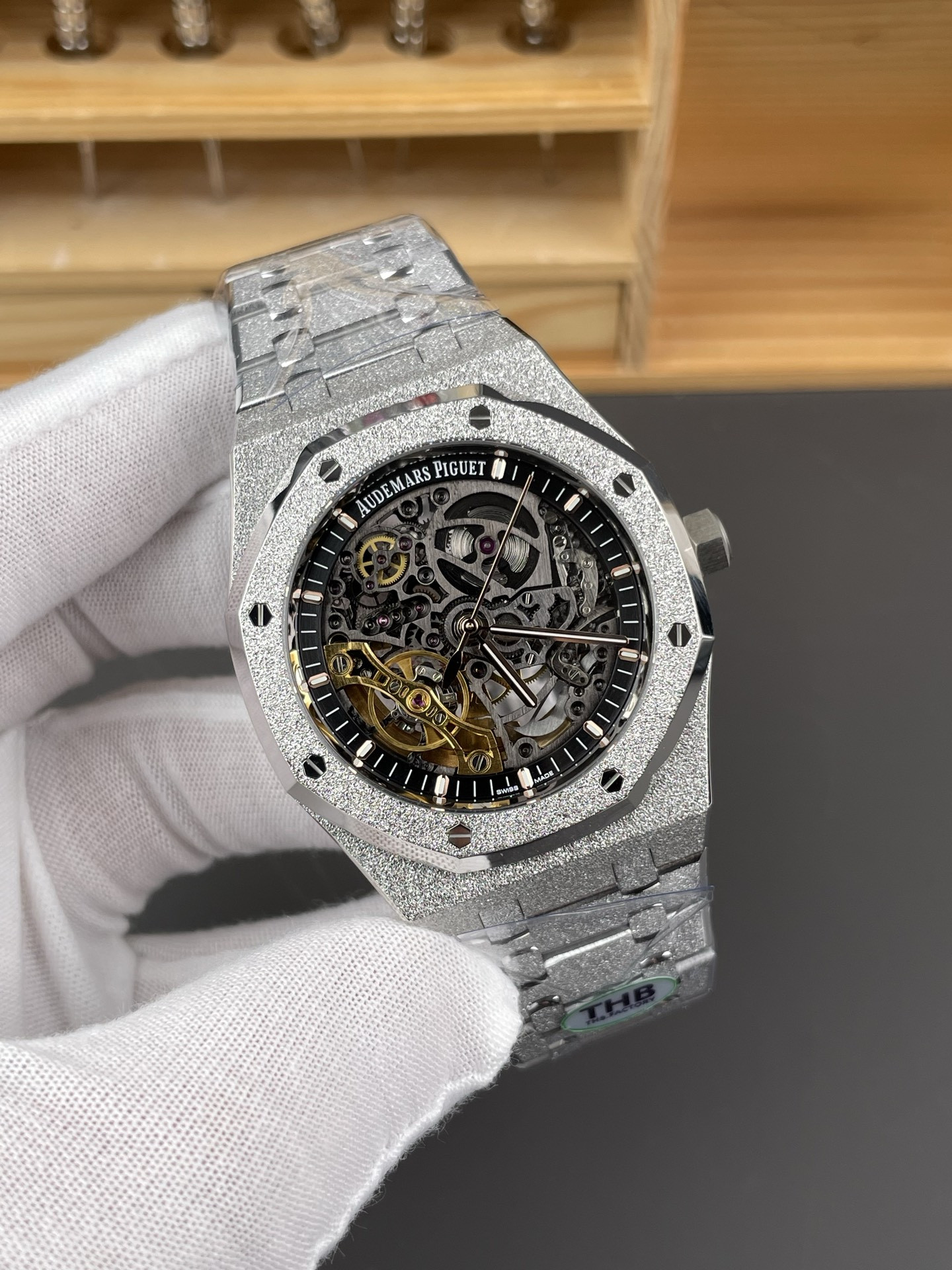Royal Oak 15407 Frosted White Gold Skeleton
