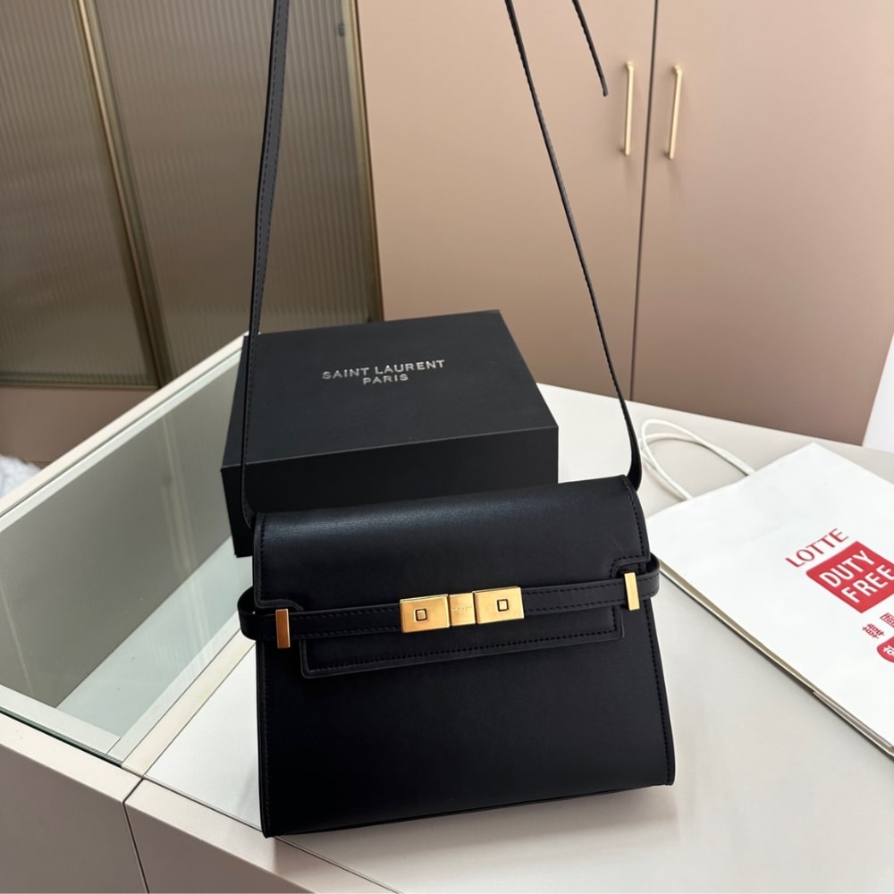 Saint Laurent Manhattan Small In Box Black 24Cm 6756260Sx0W1000