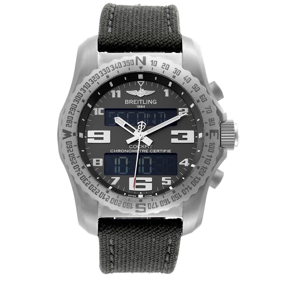 Breitling Professional Cockpit B50 Gray Dial Titanium Mens Watch EB5010