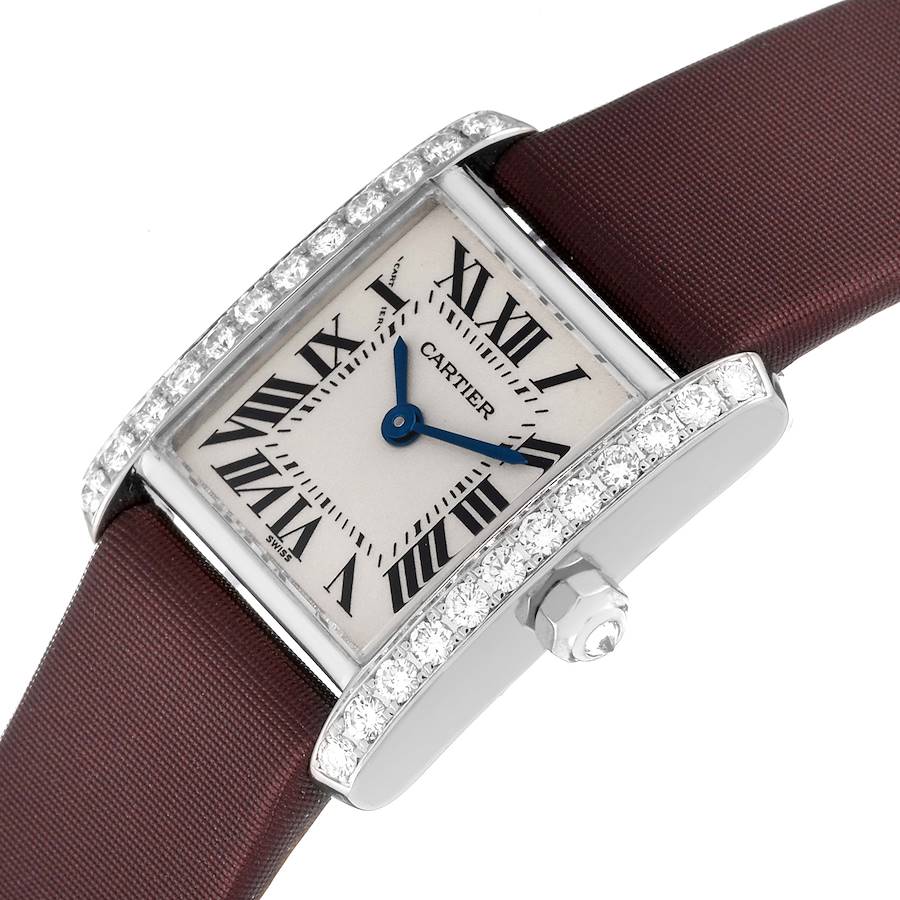 Cartier Tank Francaise White Gold Diamond Ladies Watch WE100251