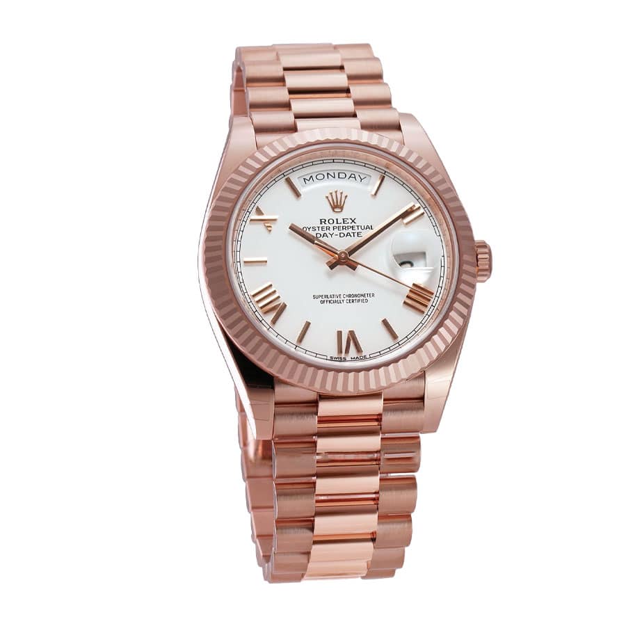 Rolex Day-Date 228235 Super Clone Rose Gold White Dial