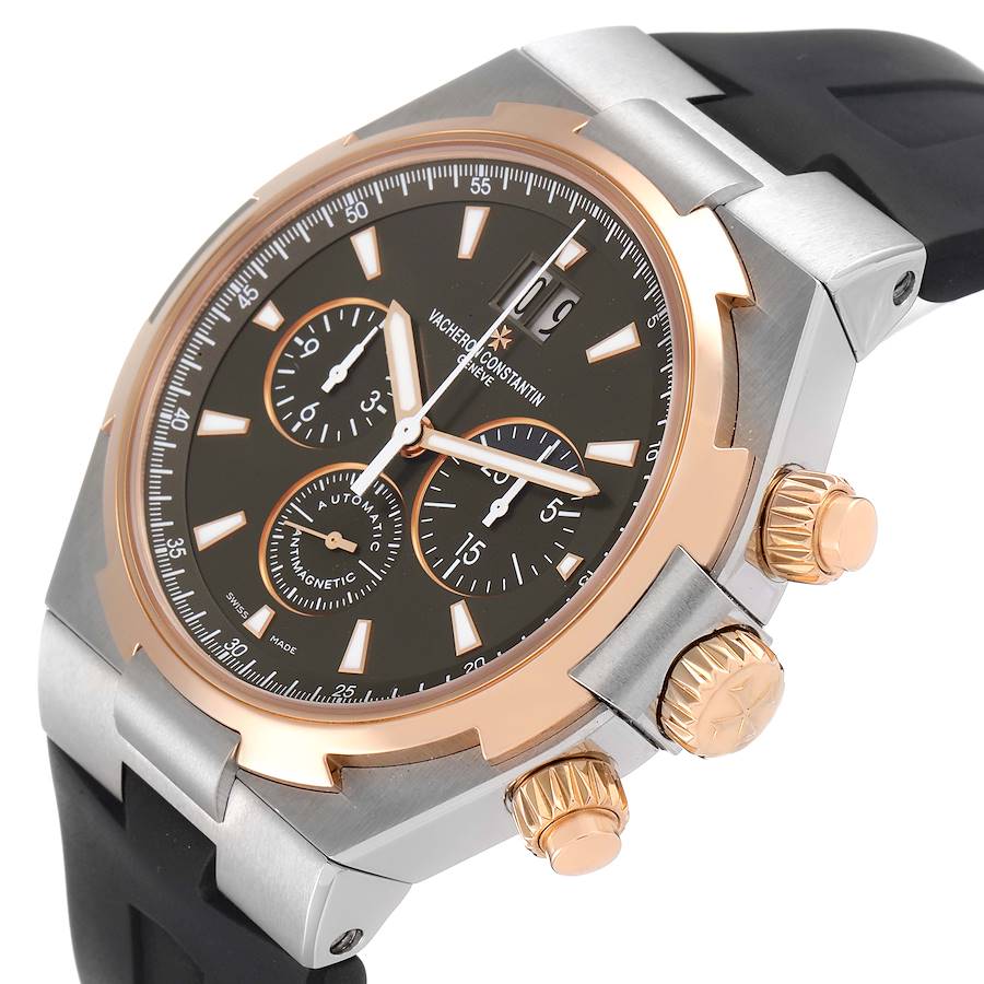 Vacheron Constantin Overseas Steel Rose Gold Grey Dial Watch 49150