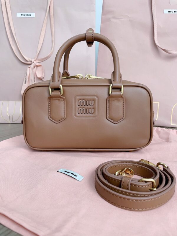 Replica Miu Miu Arcadie Small Full Brown