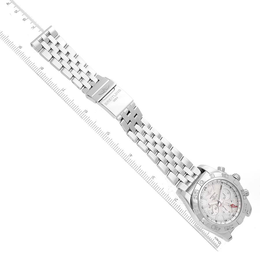 Breitling Chronomat GMT Steel Silver Dial Mens Watch AB0410