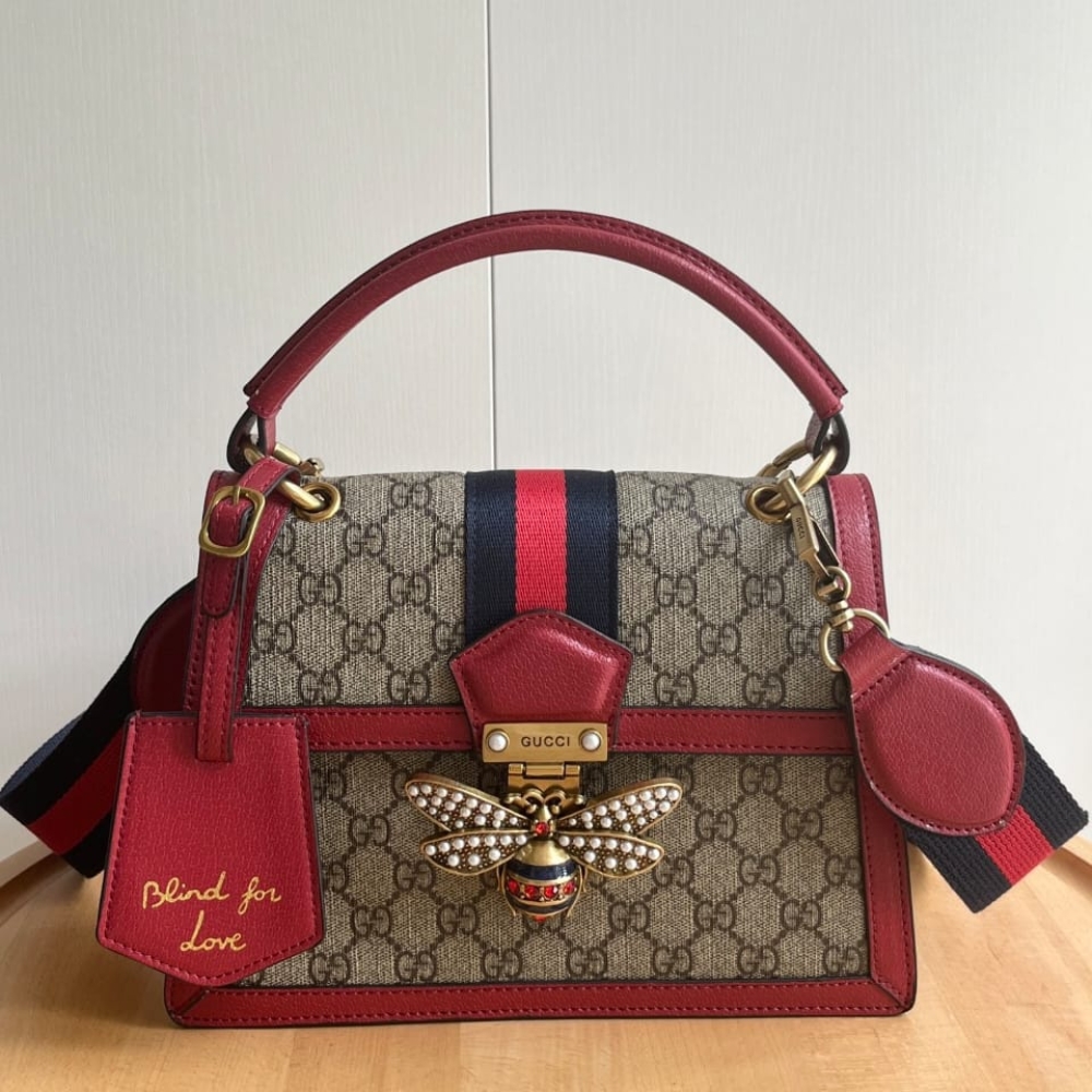 Gucci Queen Margaret GG Small Top Handle Bag Red 25cm 476541 9I6ST 8540