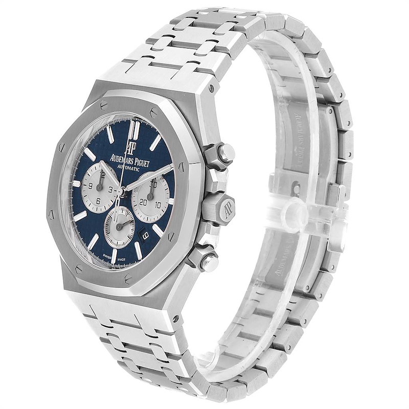 Audemars Piguet Royal Oak Blue Dial Chronograph Mens Watch 26331ST
