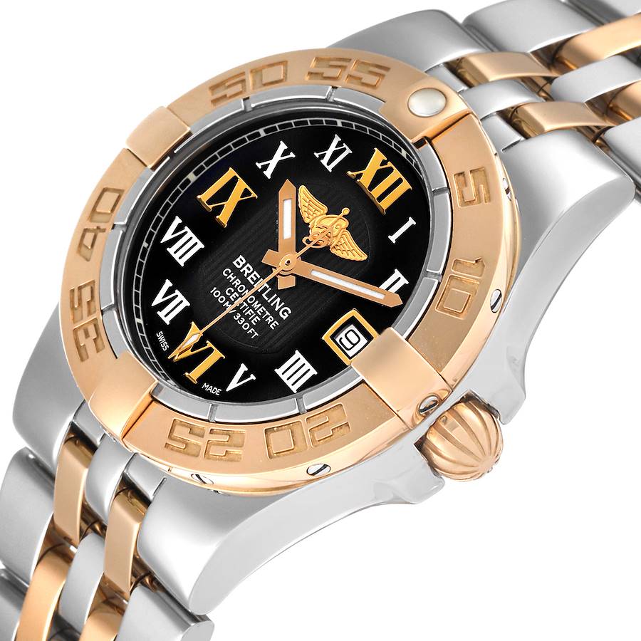 Breitling Galactic 30 Steel Rose Gold Diamond Womens Watch C71340