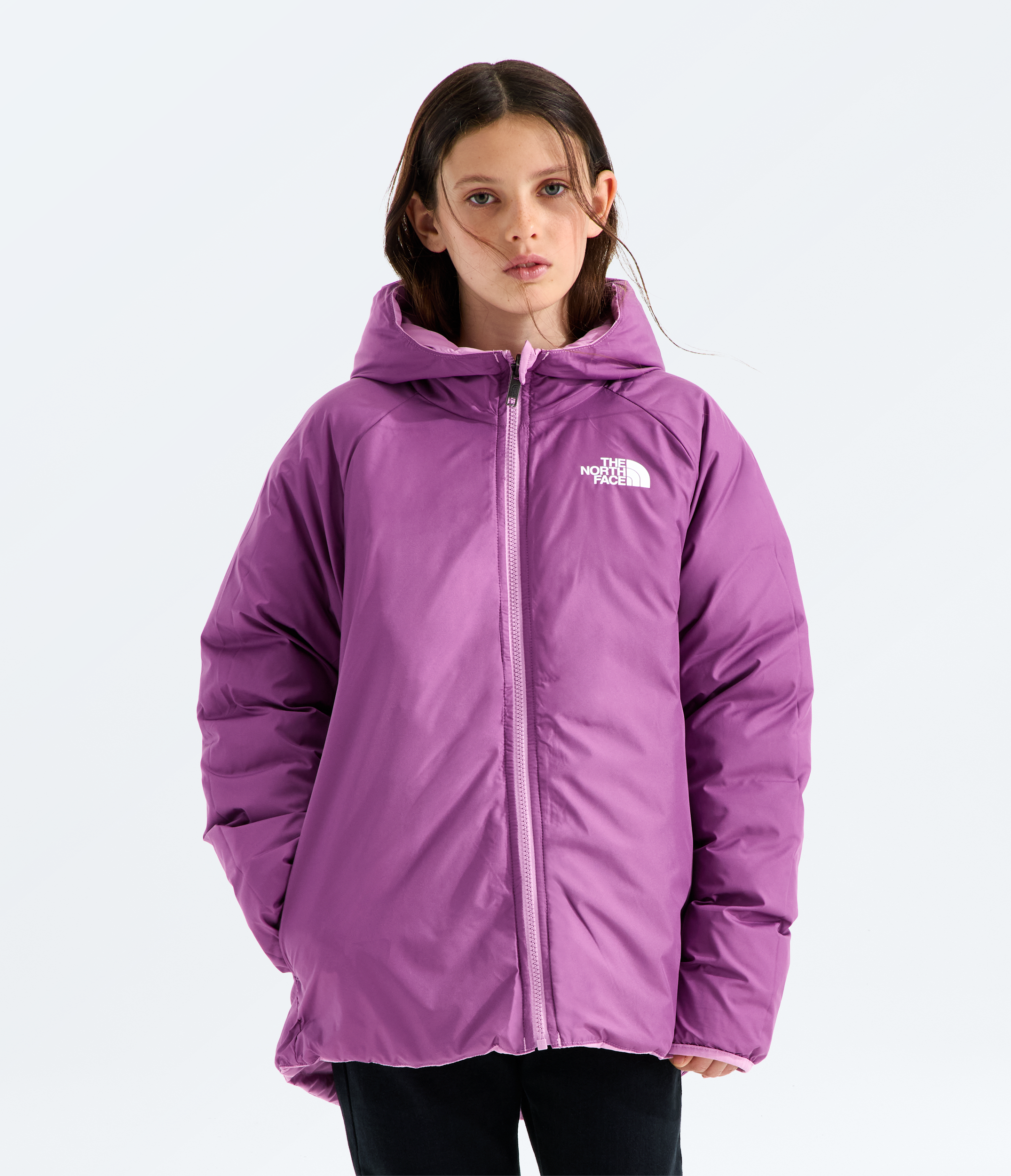 Girls’ Reversible Perrito Hooded Jacket
