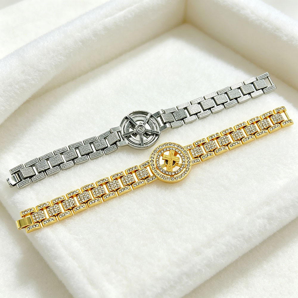 GemVibra Talismanic Rotating Cross Bracelet - Spiritual Armor