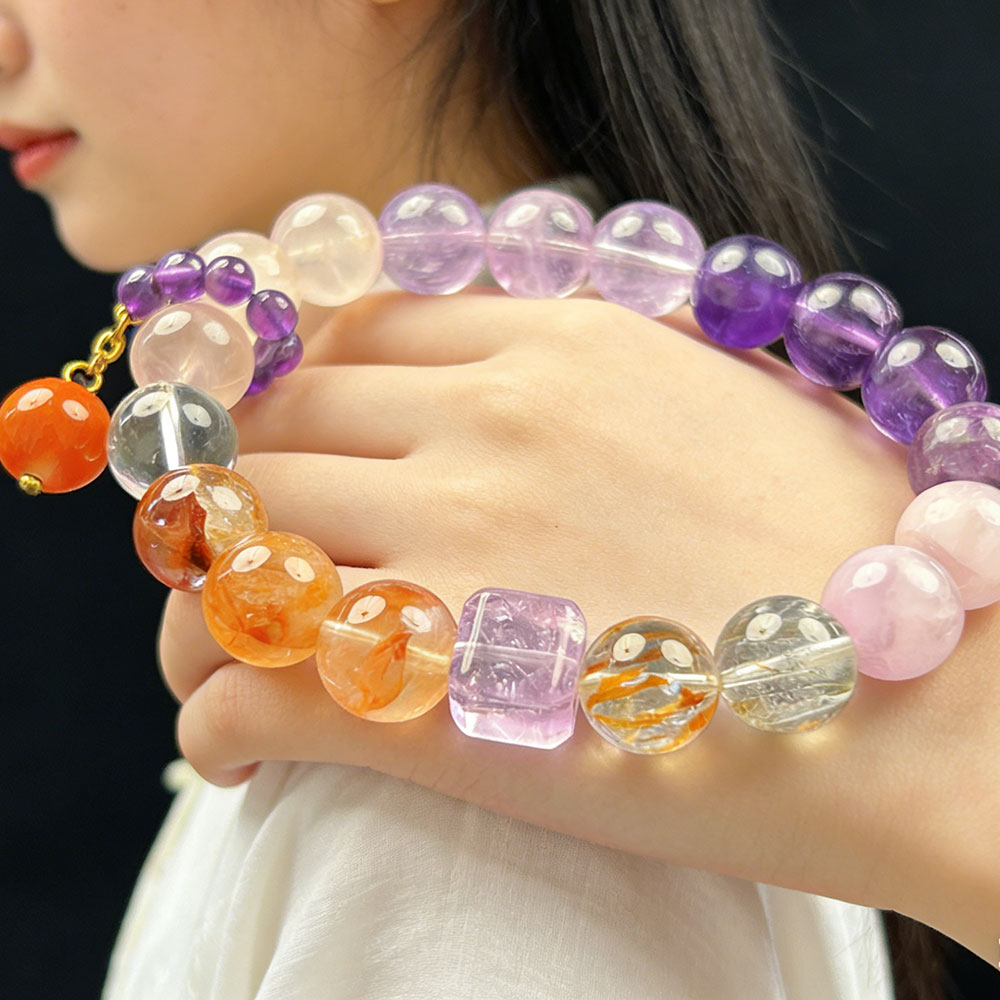 10mm Multi-Crystal Healing Bracelet | Balance, Protection & Abundance Energy