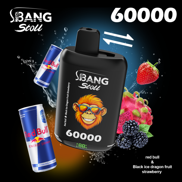 Bang Stoll 60K Puffs 2-in-1 Prefilled Vape Device - Dual Flavour, Rechargeable, 650mAh