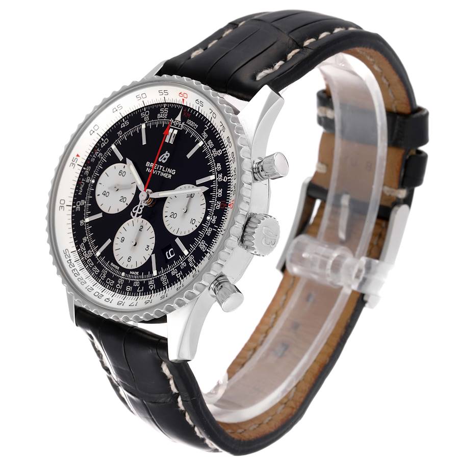 Breitling Navitimer 01 Black Dial Steel Mens Watch AB0121