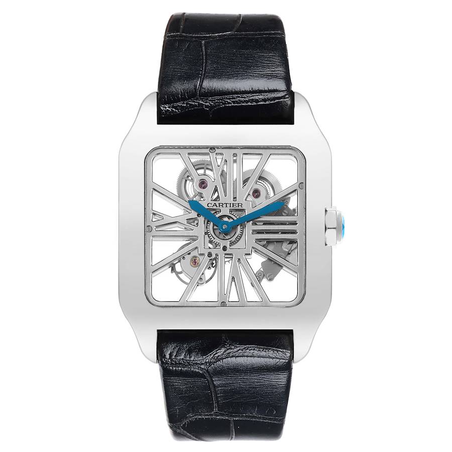 Cartier Santos Dumont Skeleton Dial White Gold Watch W2020033