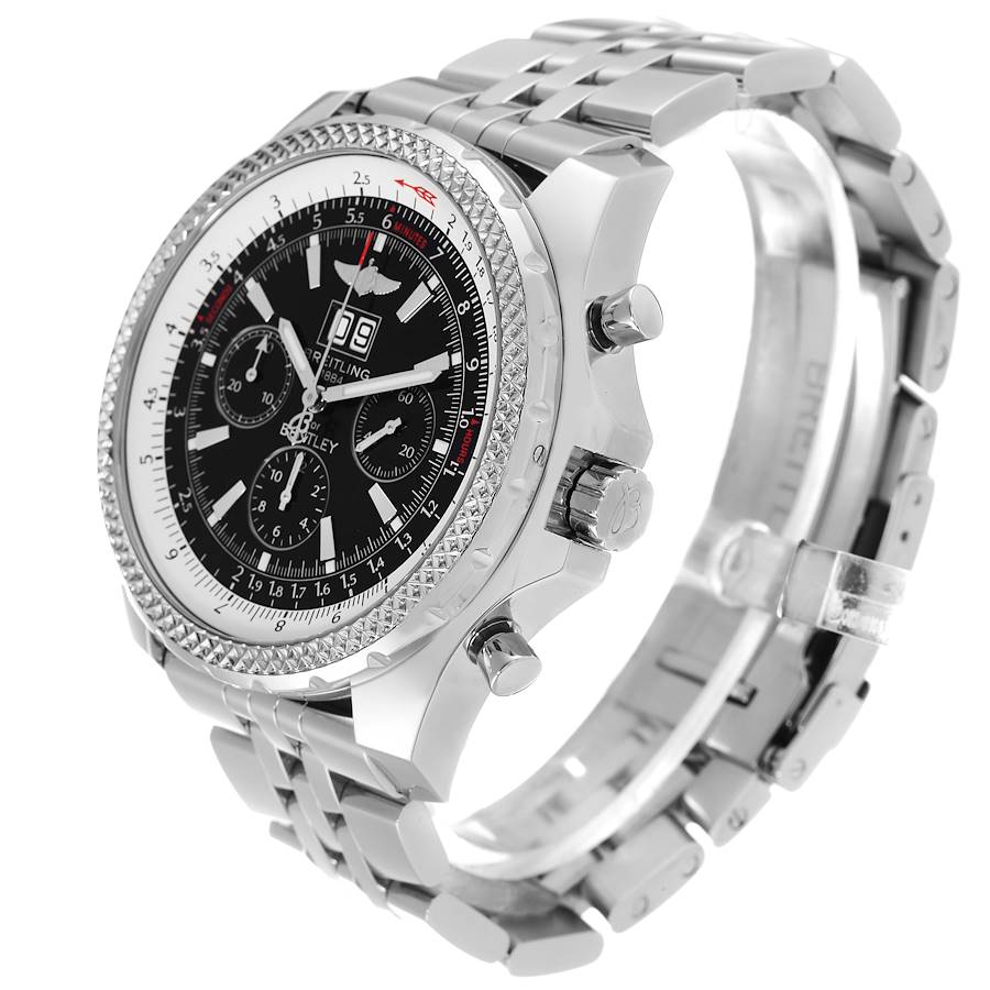 Breitling Bentley Motors Black Dial Chronograph Mens Watch A44362