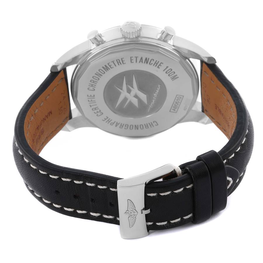 Breitling Transocean Chronograph Unitime Steel Mens Watch AB0510