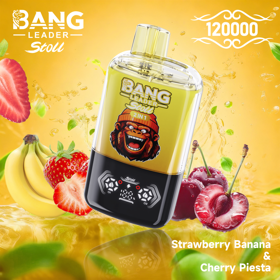 Bang Leader Stoll 120K Puffs 2-in-1 Prefilled Vape Device - Dual Flavour, Rechargeable, 650mAh