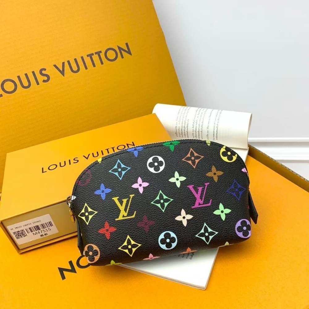 Louis Vuitton X Murakami Cosmetic Pouch PM Monogram Black 19cm