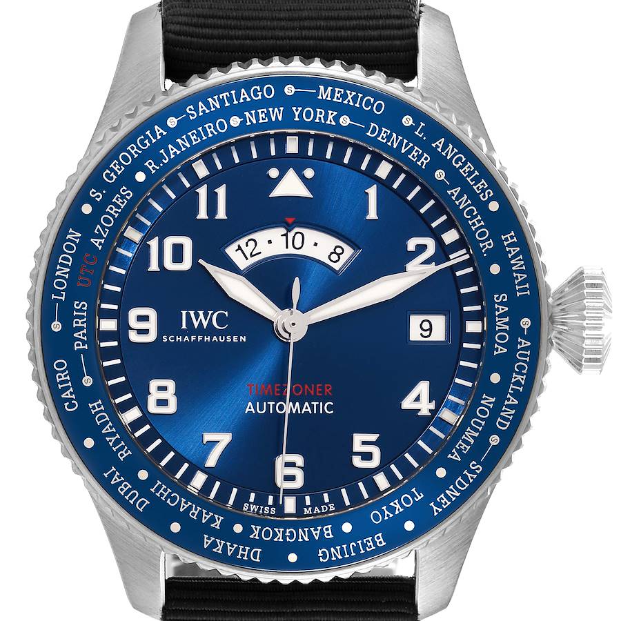 IWC Pilots Timezoner Le Petit Prince Steel Mens Watch IW395503
