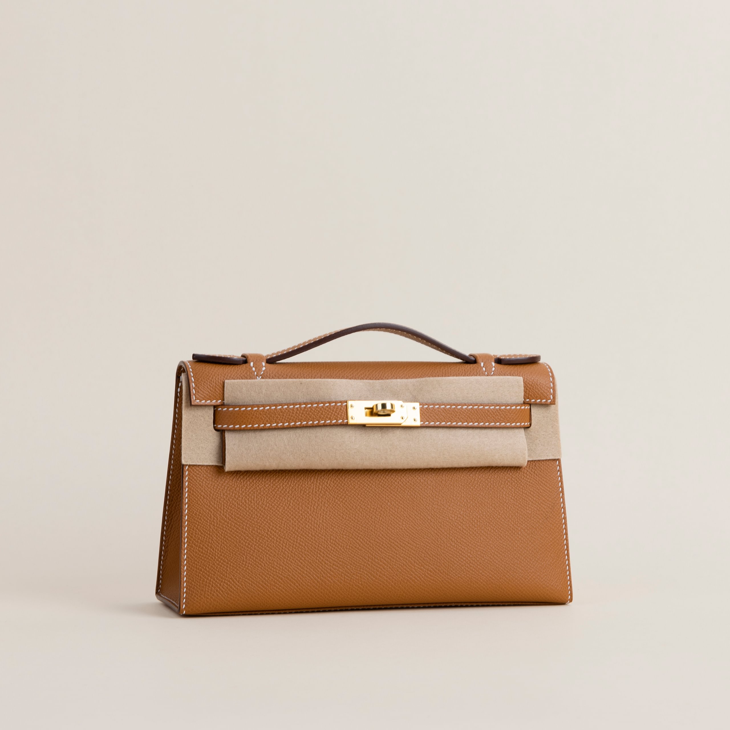 Kelly pochette epsom gold GHW