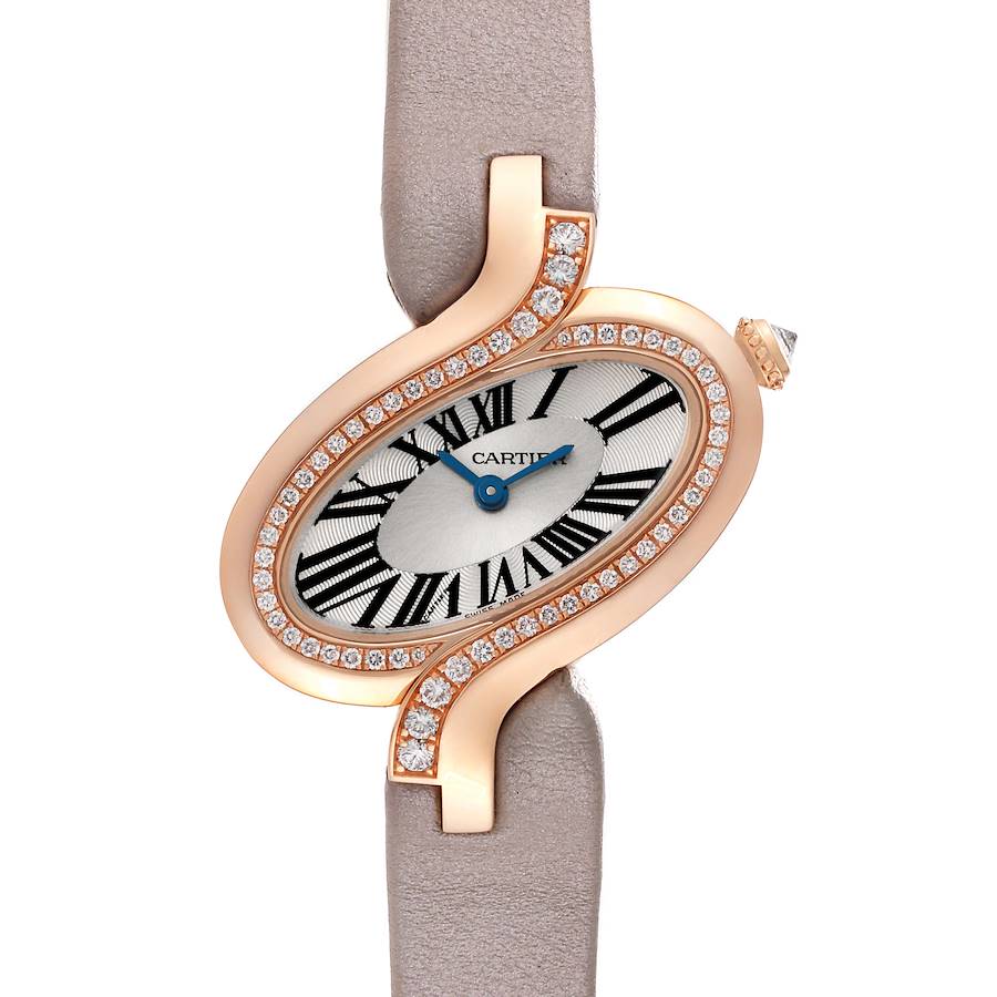 Cartier Delices de Cartier Small 18k Rose Gold Diamond Ladies Watch WG800013