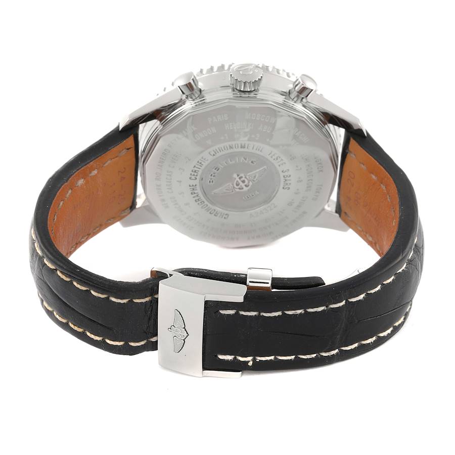 Breitling Navitimer World Black Dial Steel Mens Watch A24322
