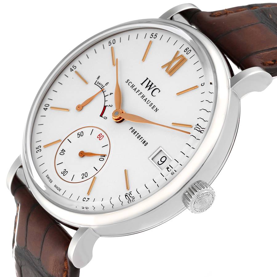 IWC Portofino 8 Days Power Reserve 45mm Silver Dial Mens Watch IW510103