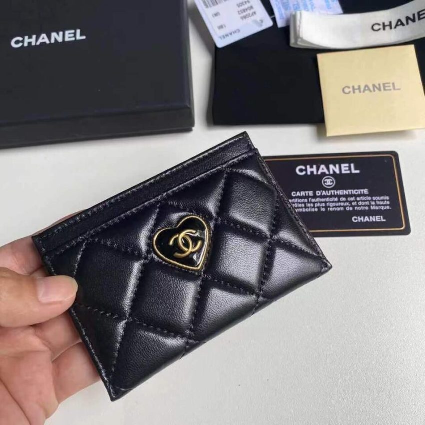 Chanel Flap Card Holder Heart