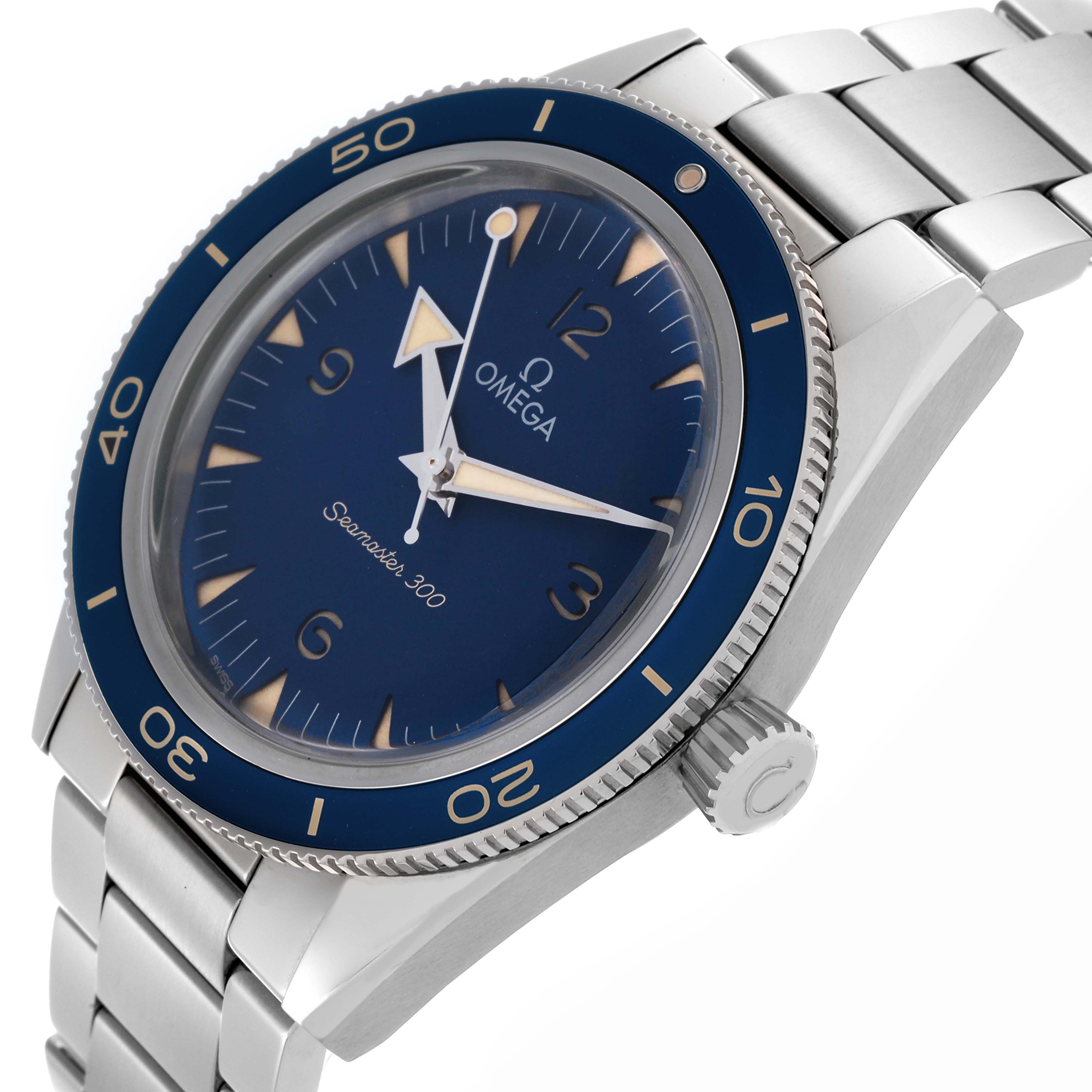 Omega Seamaster 300 Blue Dial Steel Mens Watch 41.0 MM 234.30.41.21.03.001