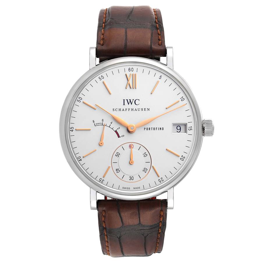 IWC Portofino 8 Days Power Reserve 45mm Silver Dial Mens Watch IW510103