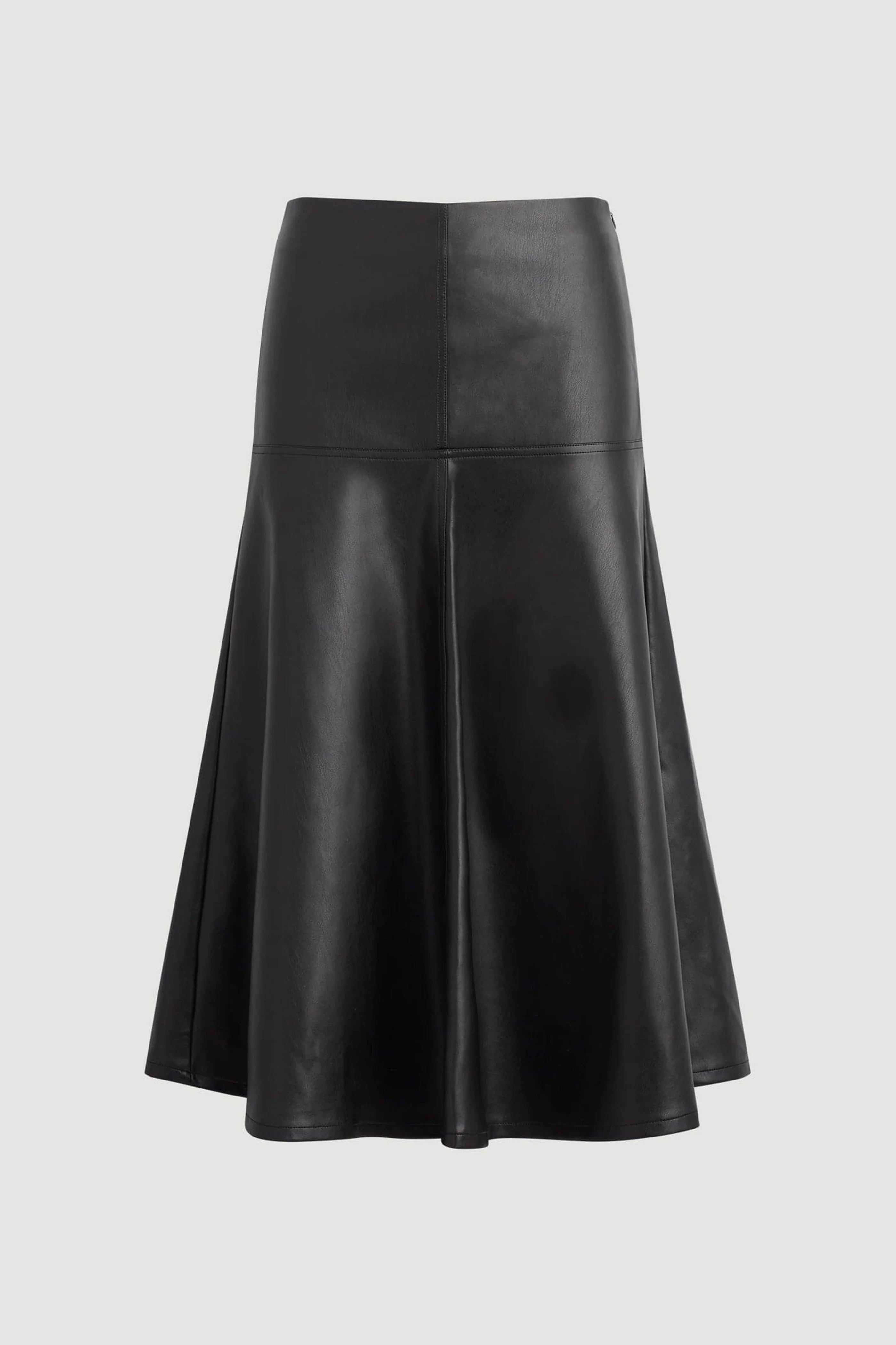 Harley A-Line Vegan Leather Skirt (Petite)
