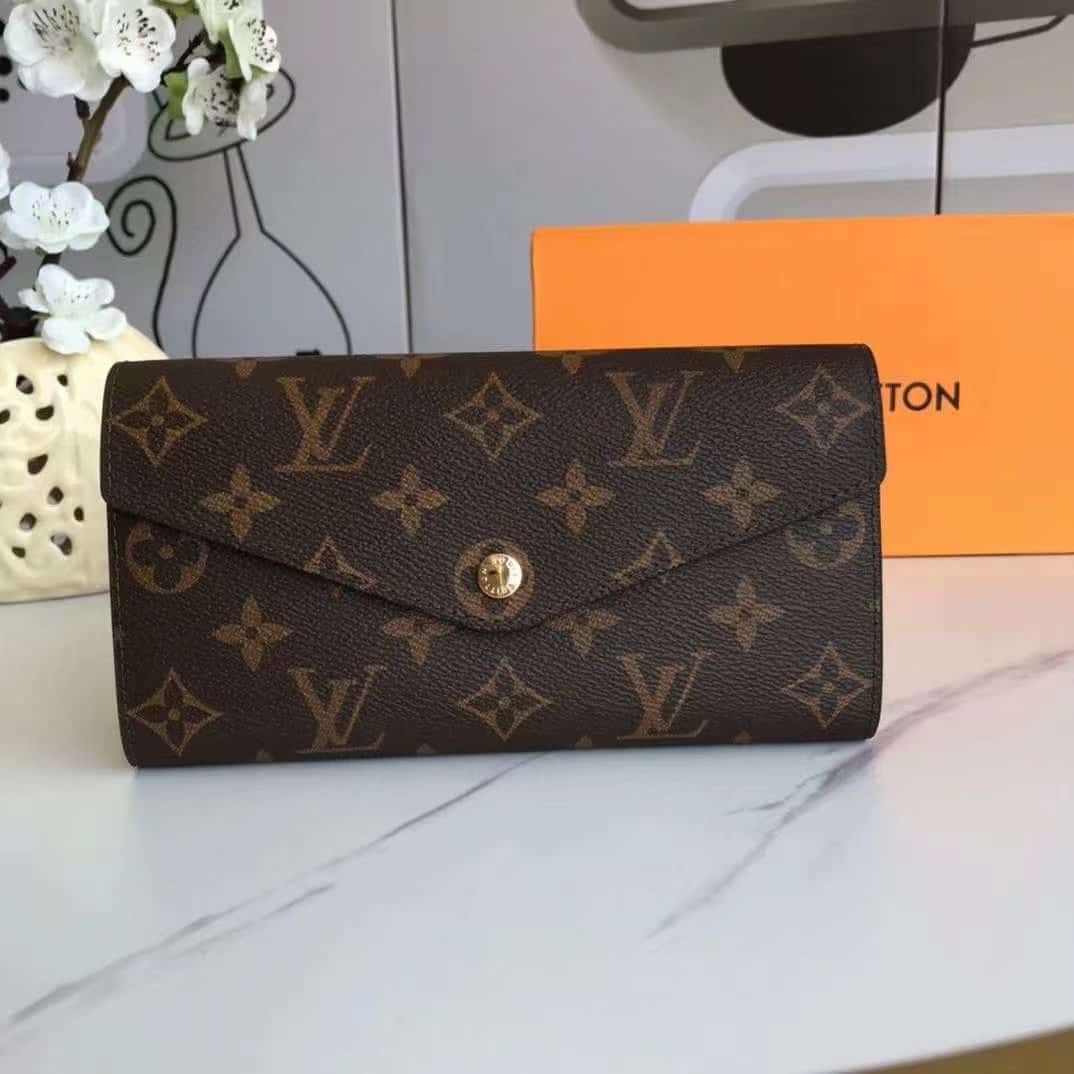 Louis Vuitton Sarah Wallet Monogram Canvas Brown 19Cm M60531
