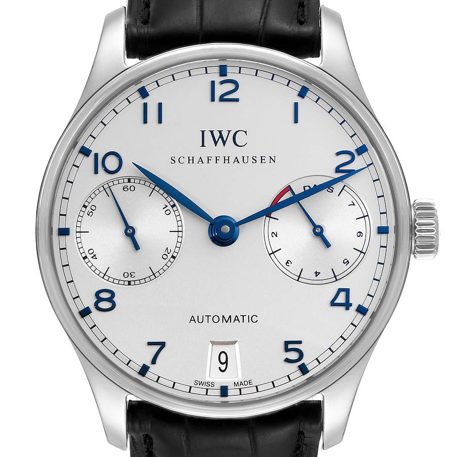 IWC Portuguese Automatic Silver Dial Steel Mens Watch IW500107