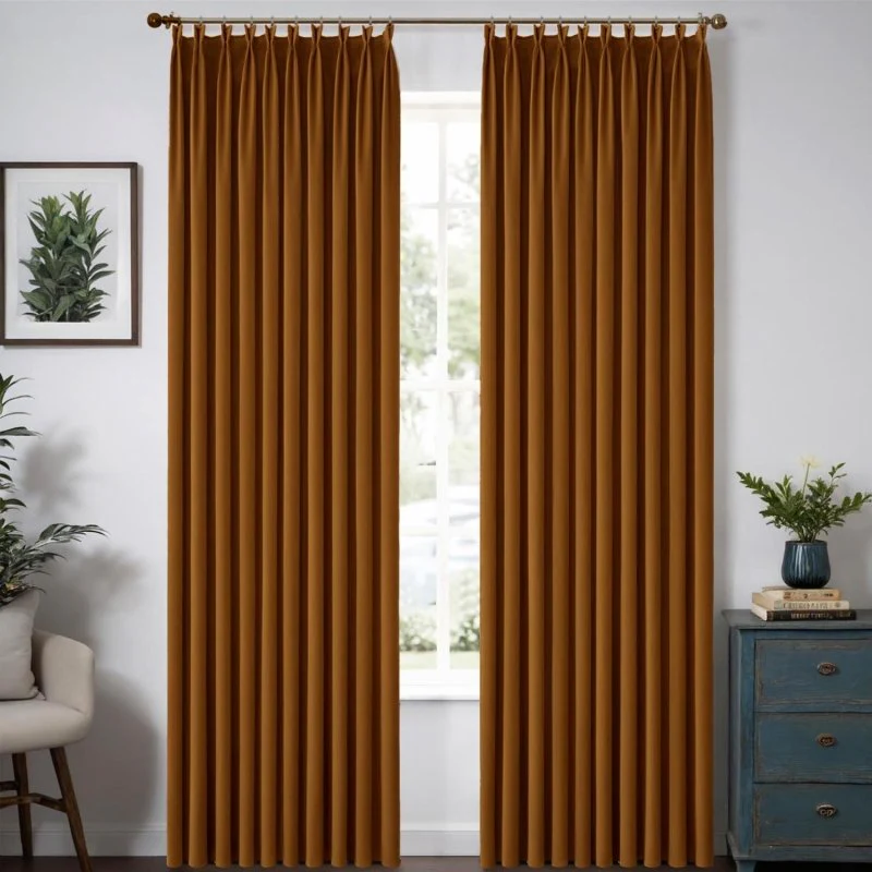 Custom Velvet Luxury Curtains  (2 Panels) - Pleated