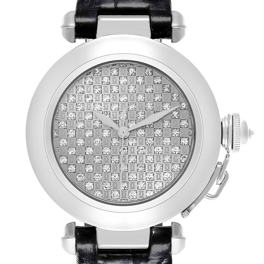 Cartier Pasha 32 White Gold Diamond Ladies Watch WJ112031