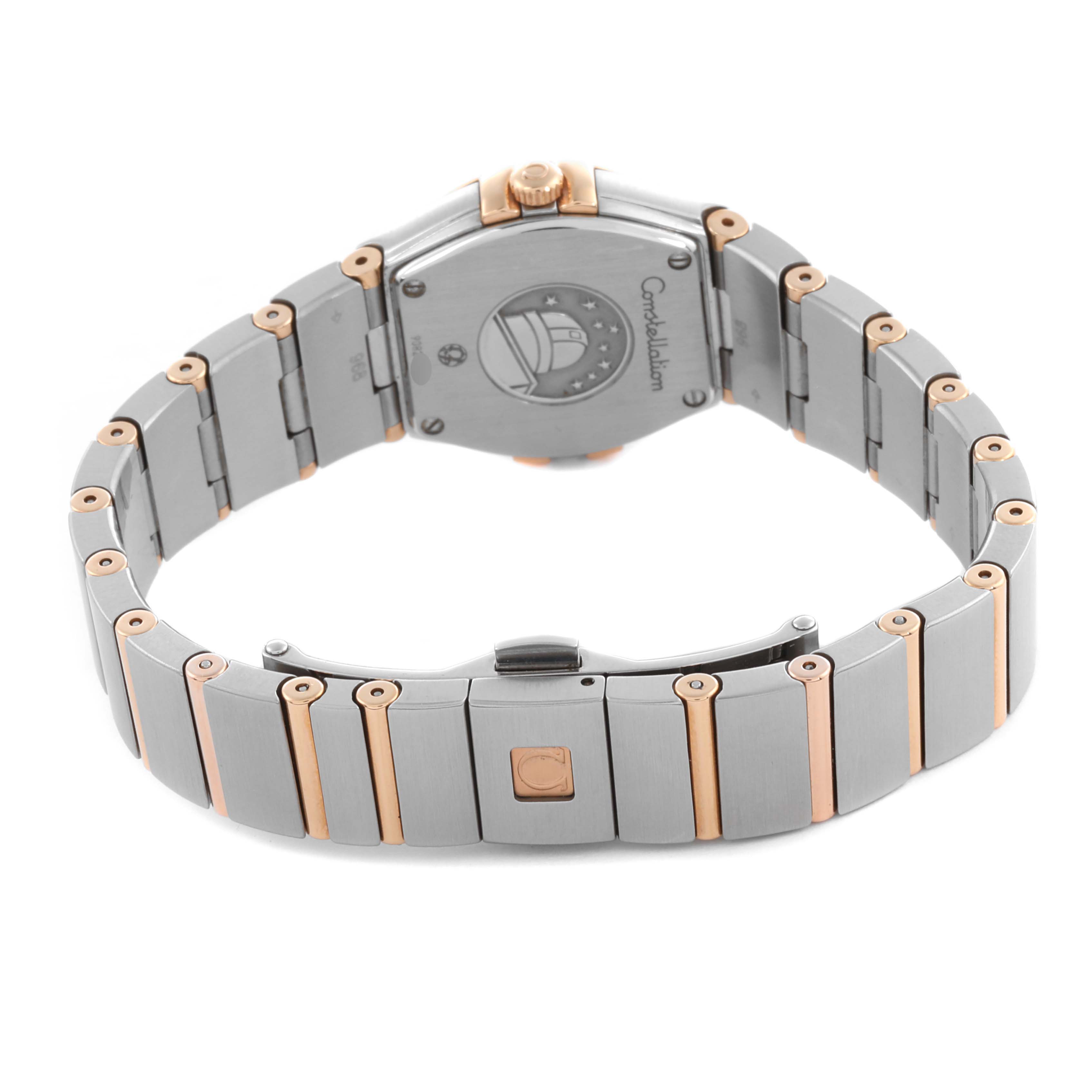 Omega Constellation Steel Rose Gold Diamond Watch 24.0 MM 123.25.24.60.55.002