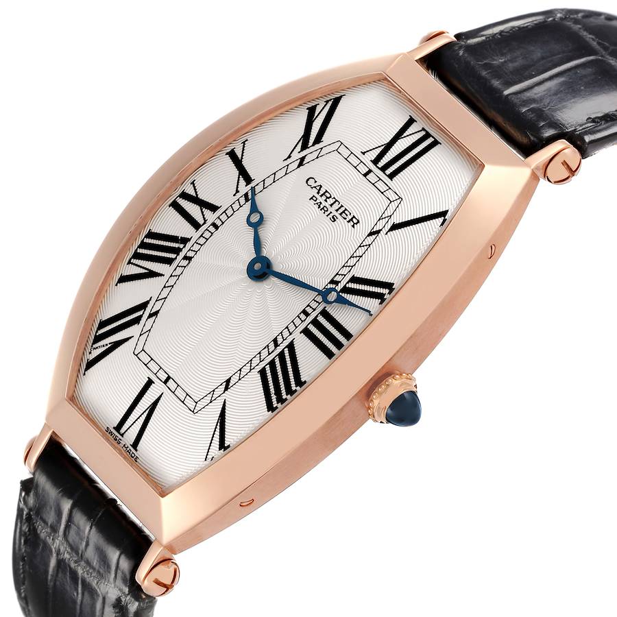 Cartier Tonneau XL CPCP Rose Gold Silver Dial Mens Watch W1546251