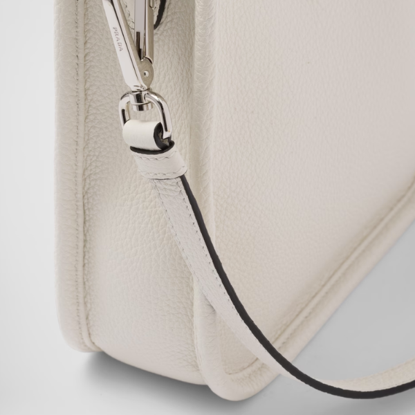 Prada Leather Mini Shoulder Bag White 20Cm 1Bh191 2Dkv F0009 V 3Oo