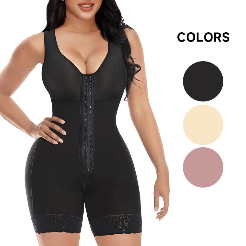 Postpartum Recovery Colombianas Shapewear for Women Tummy Control Post Surgery Full Body Shaper Butt Lifter with Zipper Crotch
