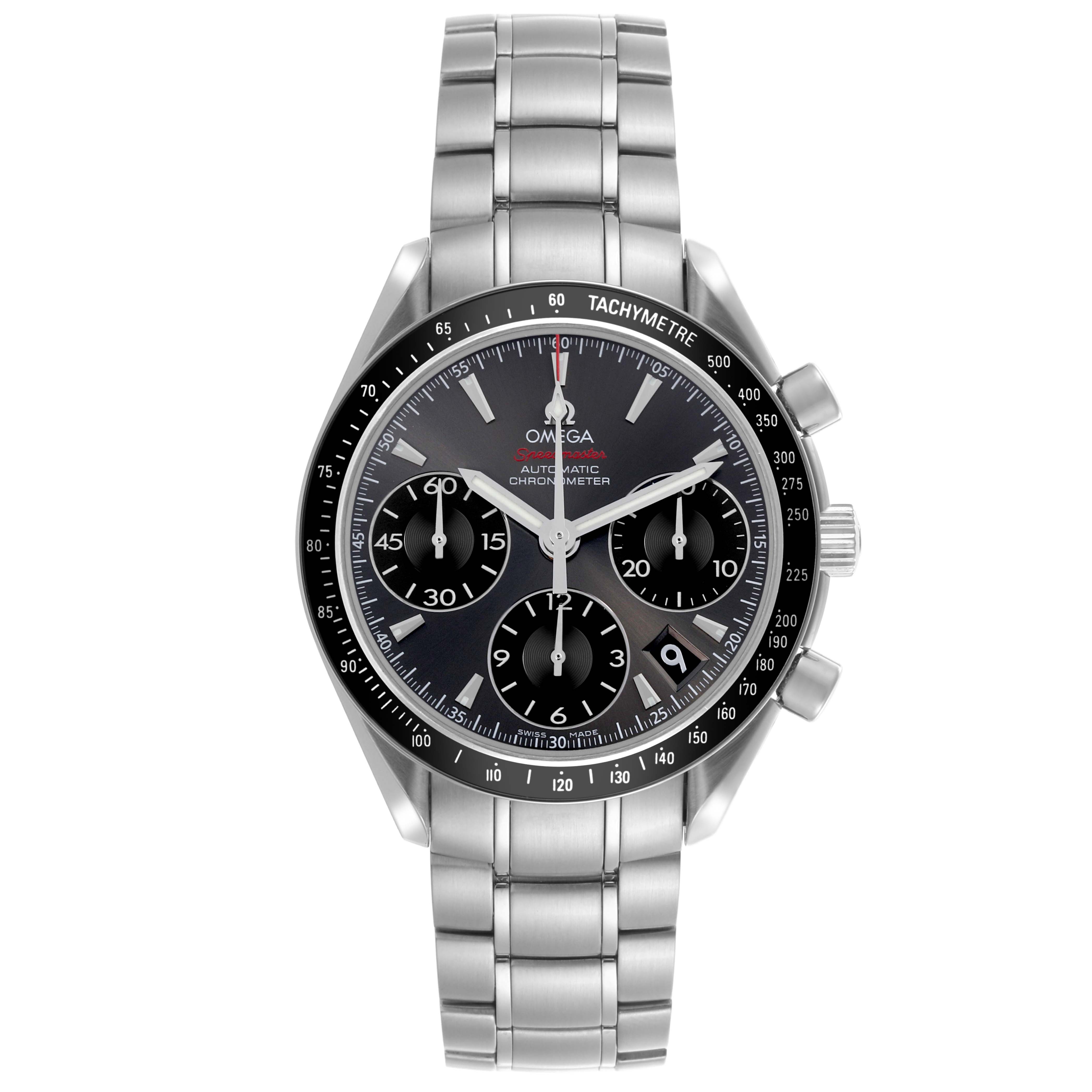 Omega Speedmaster Date Grey Dial Steel Mens Watch 40.0 MM 323.30.40.40.06.001